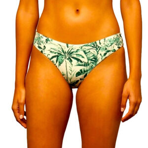 NWT ONIA LILY BIKINI BOTTOM in FOREST GREEN MULTI BOHO PALM BEACH ISLAND…